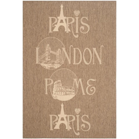 Safavieh Courtyard Power Loomed Rectangle Area Rug Brown & Beige - 8 ft. x 11 ft.-2 in. CY9143B-8